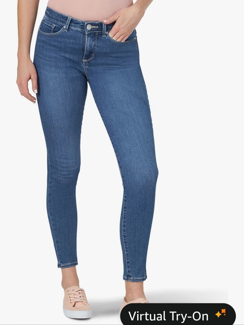Lee Sculpting Slim Fit Skinny Jeans – Mid Rise Blue Denim 28/6